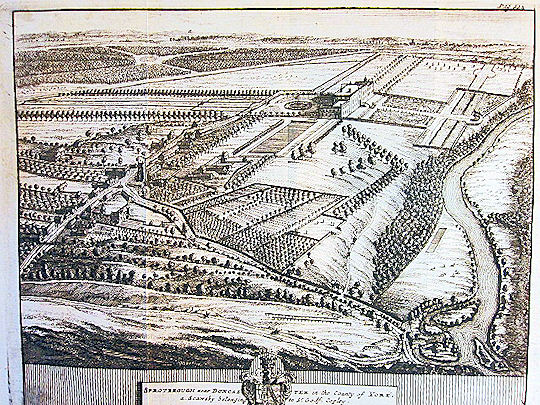 Maps: 1727 Engraving/map of Sprotbrough