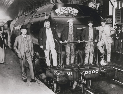 Sir Nigel Gresley, with The Flying Scotsman
